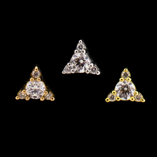 Remi - 18KT Gold Threadless End - Khrysos Jewelry