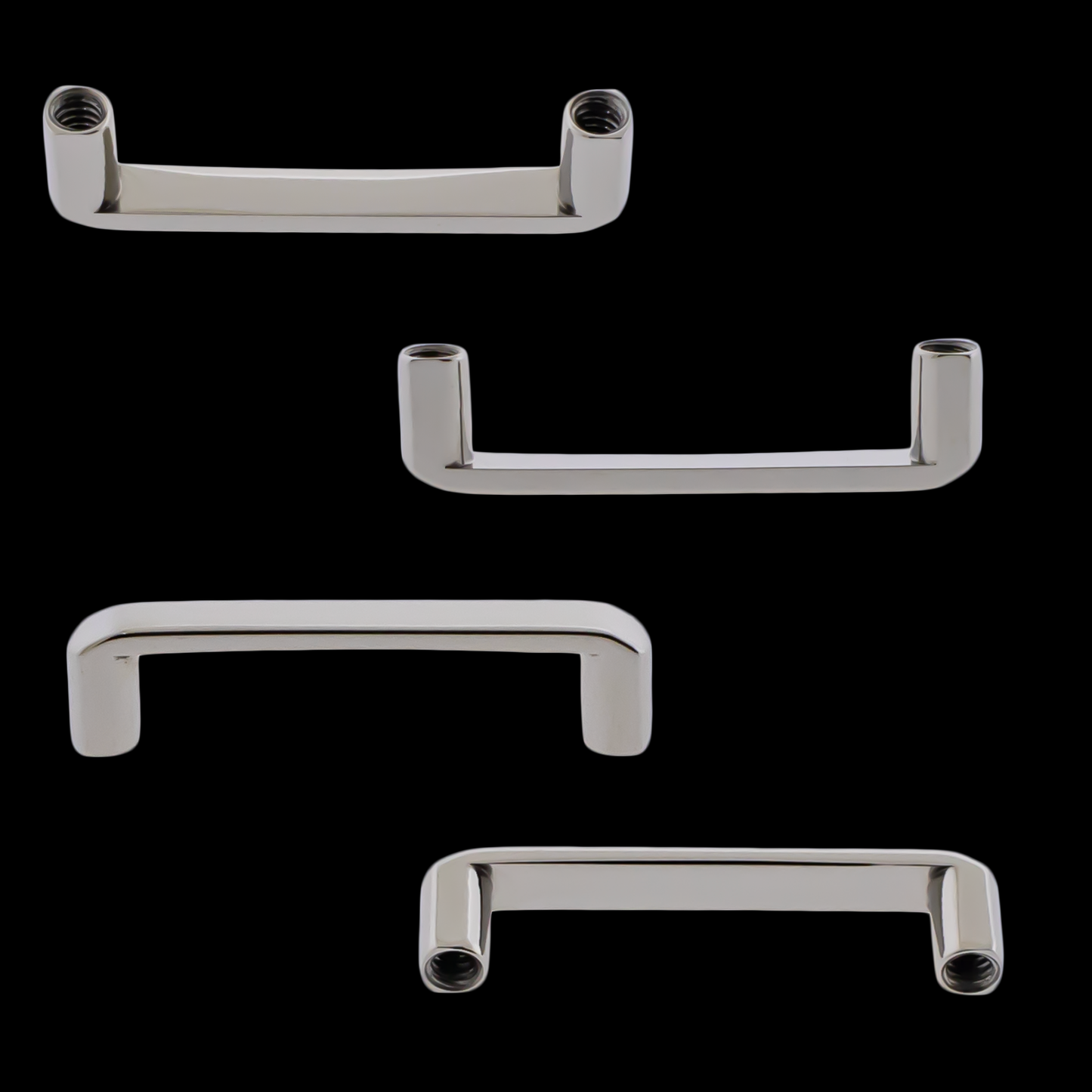 Titanium Internally Threaded Flat Surface Barbell – Bar Only - Khrysos Jewelry