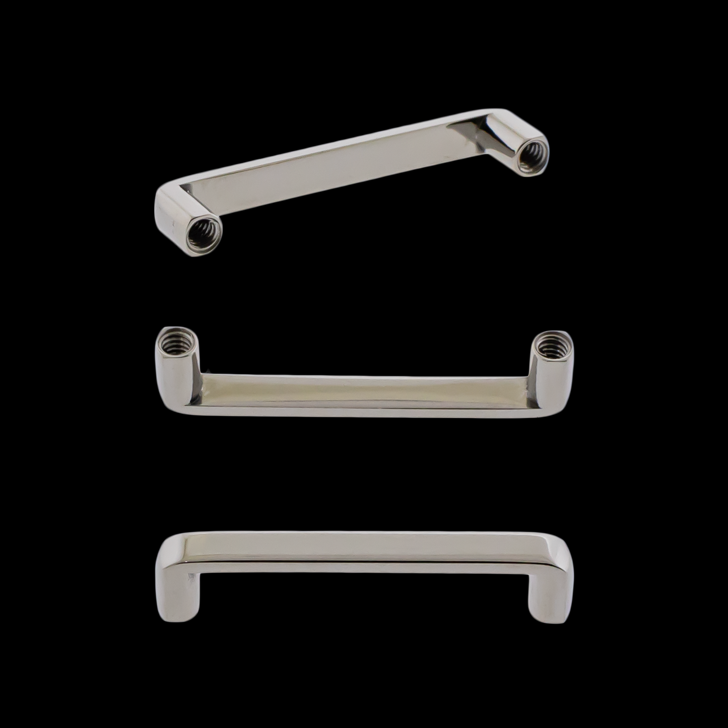 Titanium Internally Threaded Flat Surface Barbell – Bar Only - Khrysos Jewelry