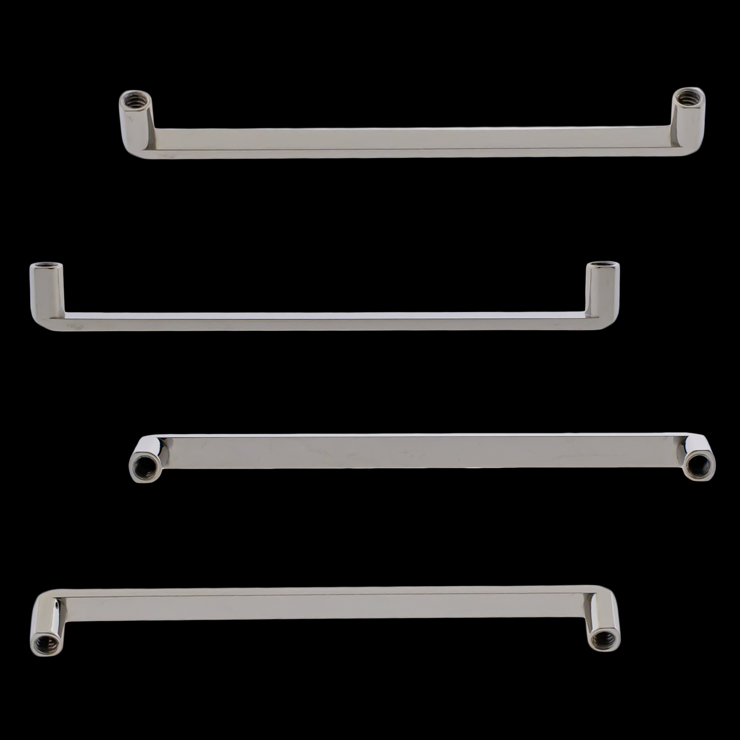 Titanium Internally Threaded Flat Surface Barbell – Bar Only - Khrysos Jewelry