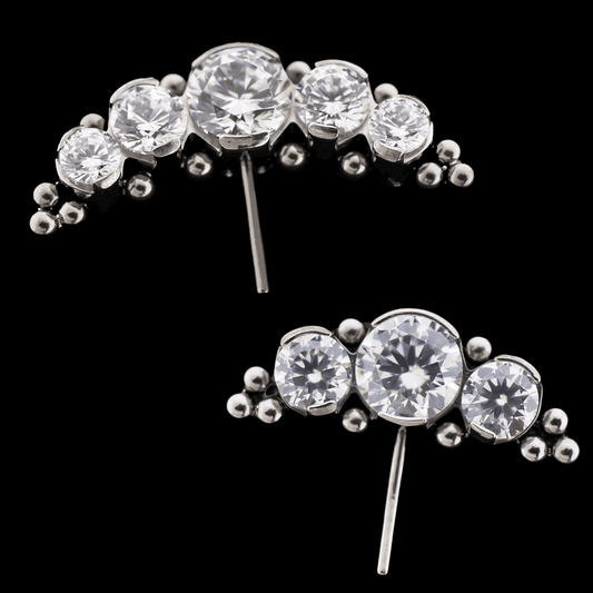 Ember- Front Facing Threadless End - Khrysos Jewelry