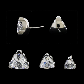 Cairo- Trillion Prong Set Low Profile End