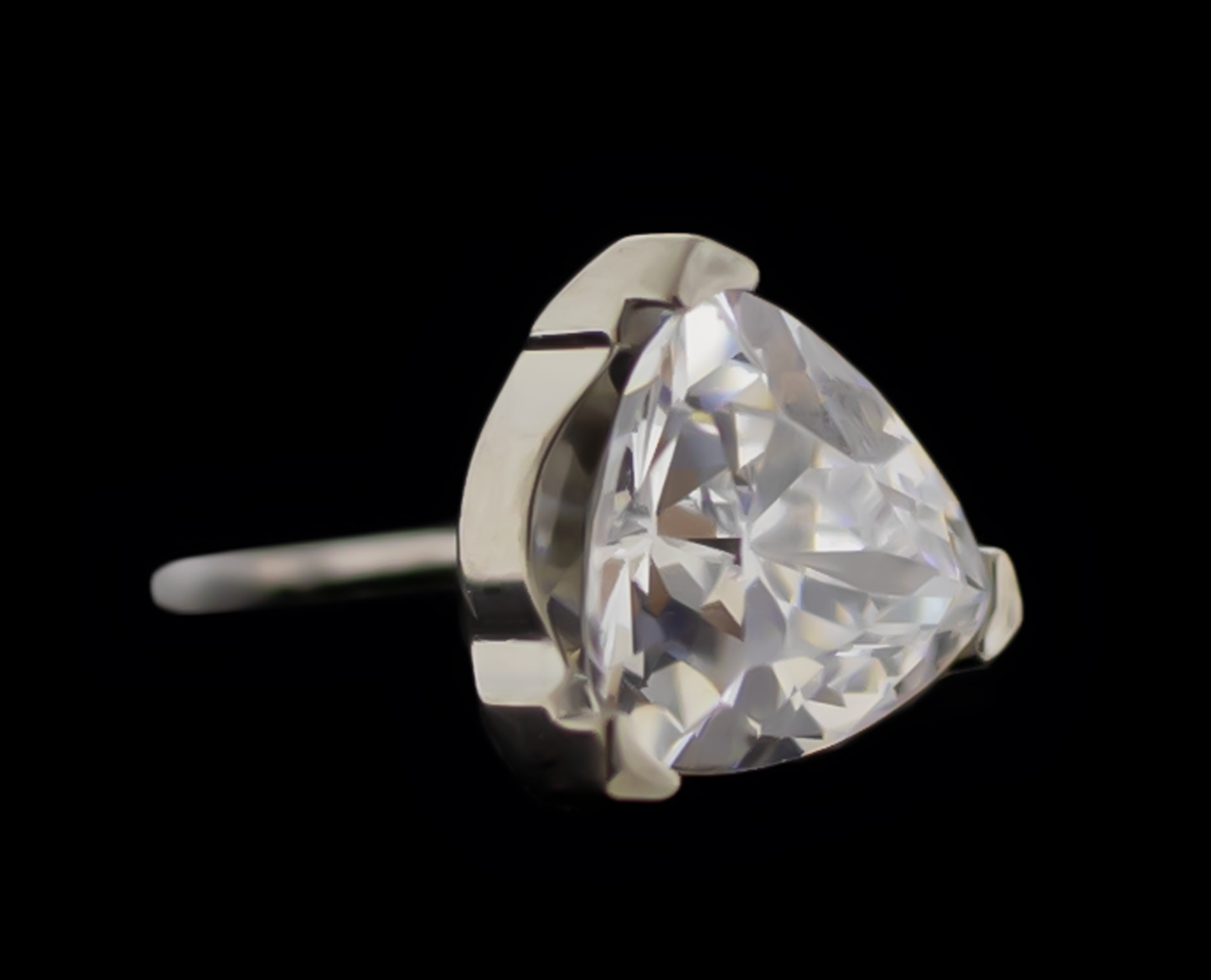 Cairo- Trillion Prong Set Low Profile End - Khrysos Jewelry