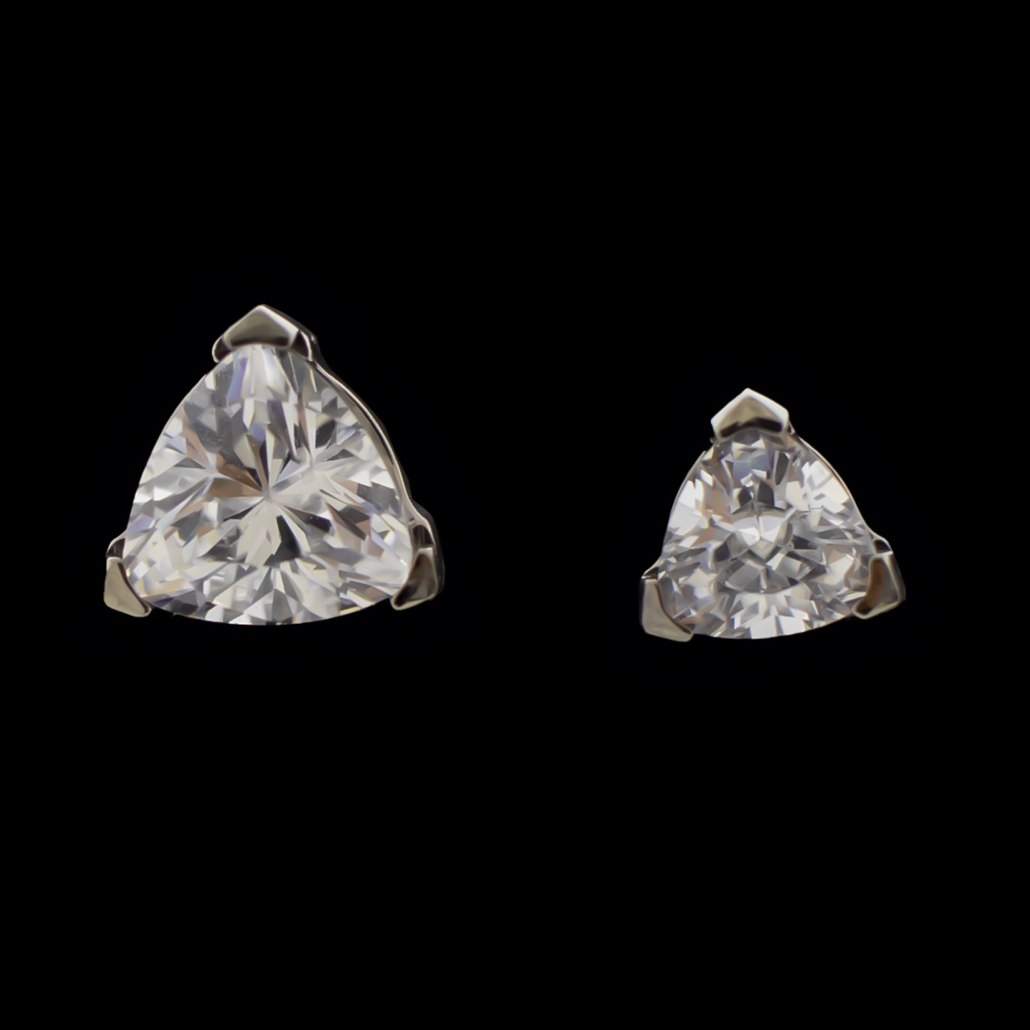 Cairo- Trillion Prong Set Low Profile End - Khrysos Jewelry