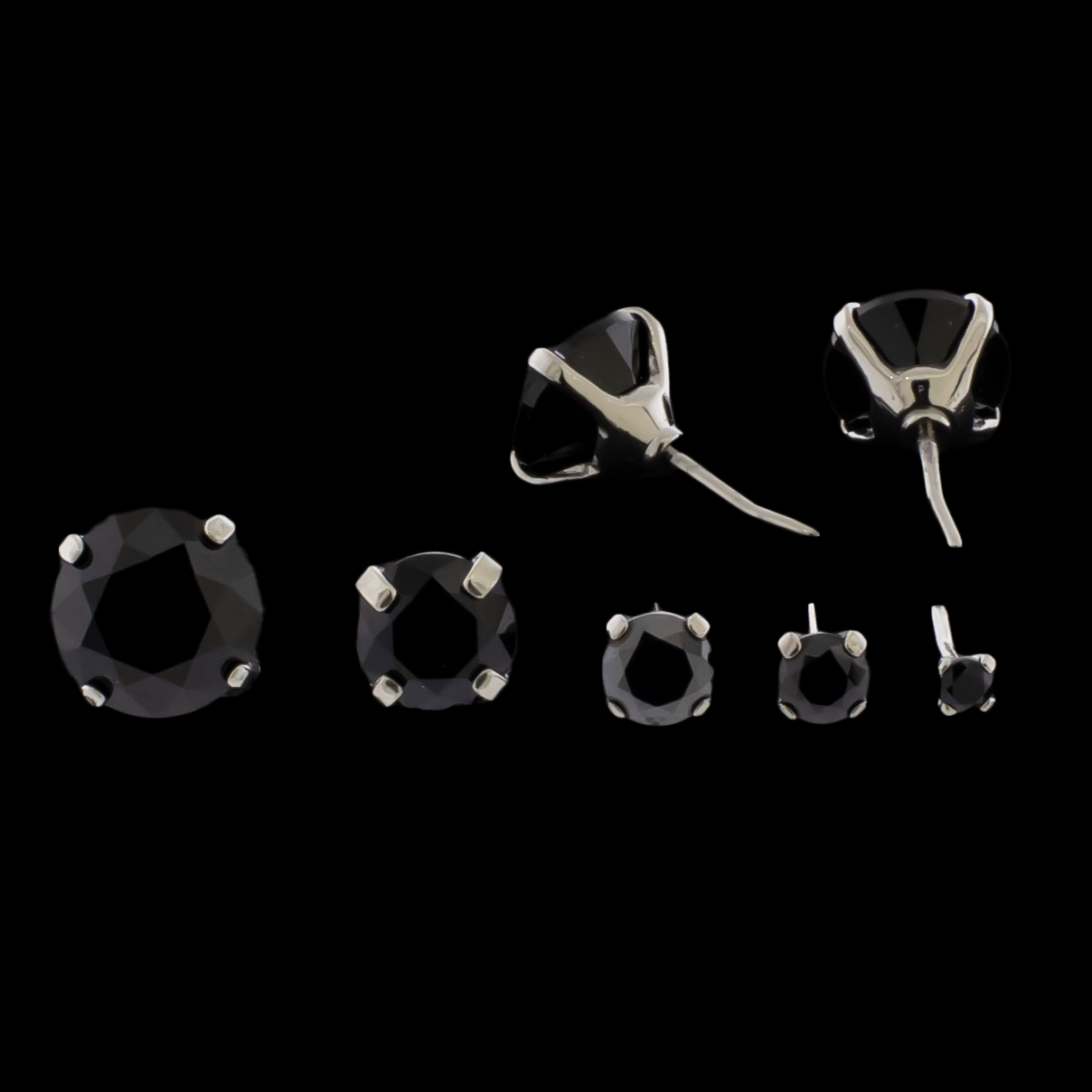 Prong Set Round Cut Premium Zirconia - Threadless End - Khrysos Jewelry