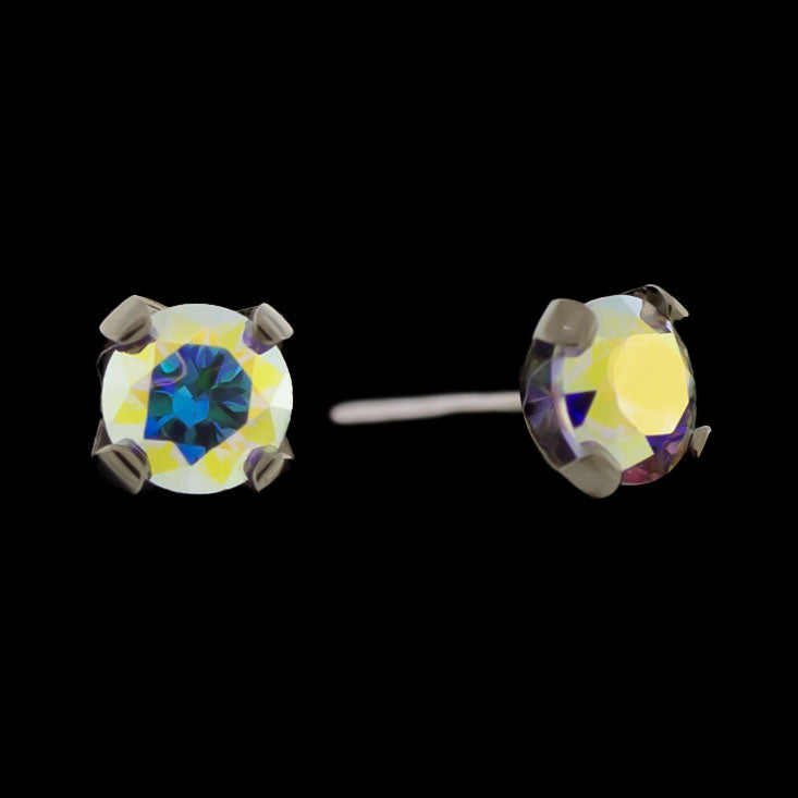 Prong Set Round Cut Premium Zirconia Threadless End - Khrysos Jewelry