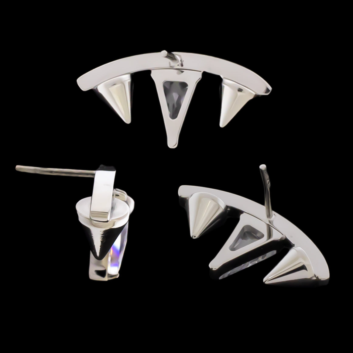 Noir - Titanium Threadless End - Khrysos Jewelry