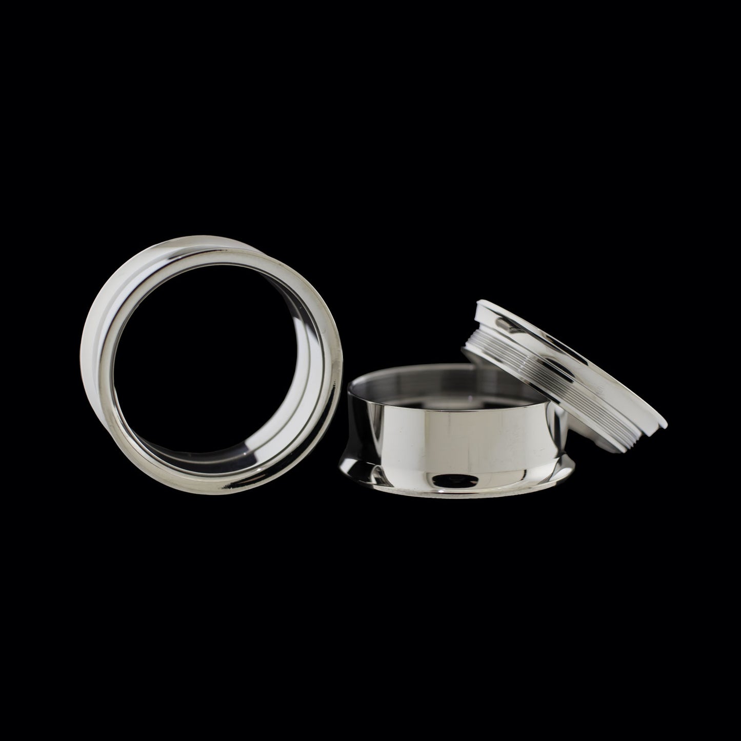 Titanium Double Flare Tunnels - Internally Threaded - Khrysos Jewelry