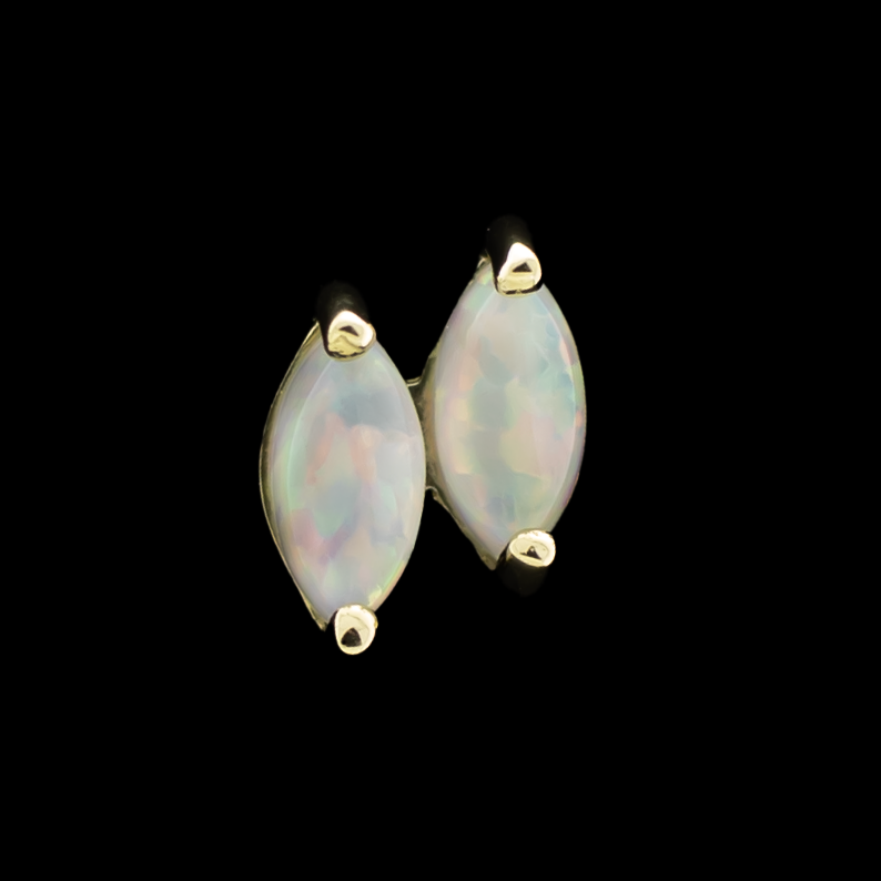 Zafira - 14KT Gold Threadless End - Khrysos Jewelry