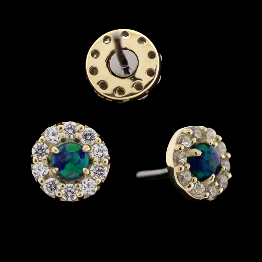 Liora - 14KT Gold Threadless End - Khrysos Jewelry