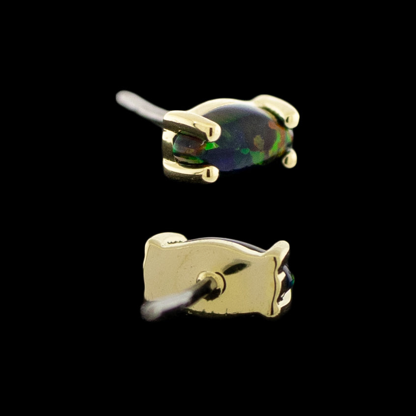 Noelle - 14Kt Gold Threadless End - Khrysos Jewelry