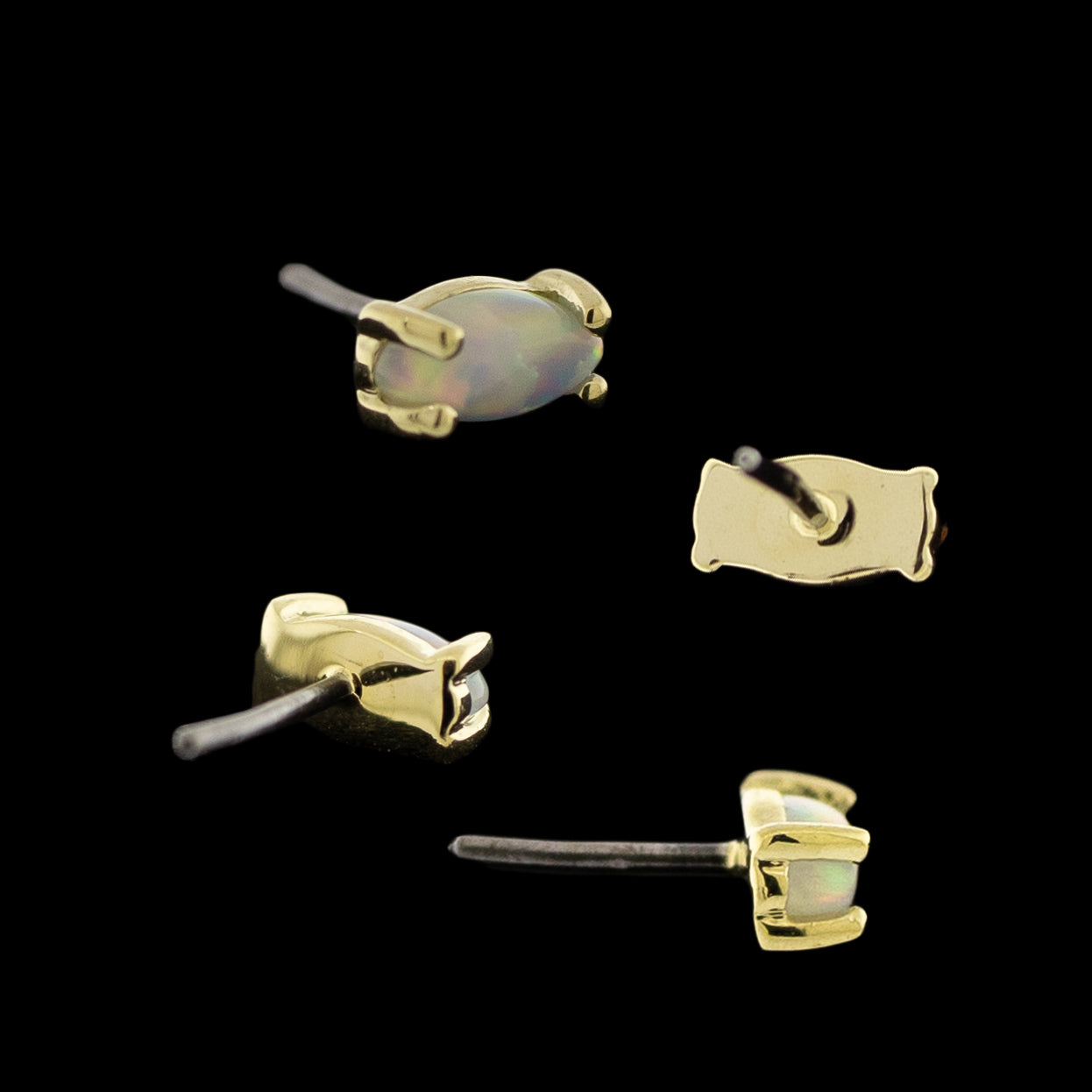 Noelle - 14Kt Gold Threadless End - Khrysos Jewelry