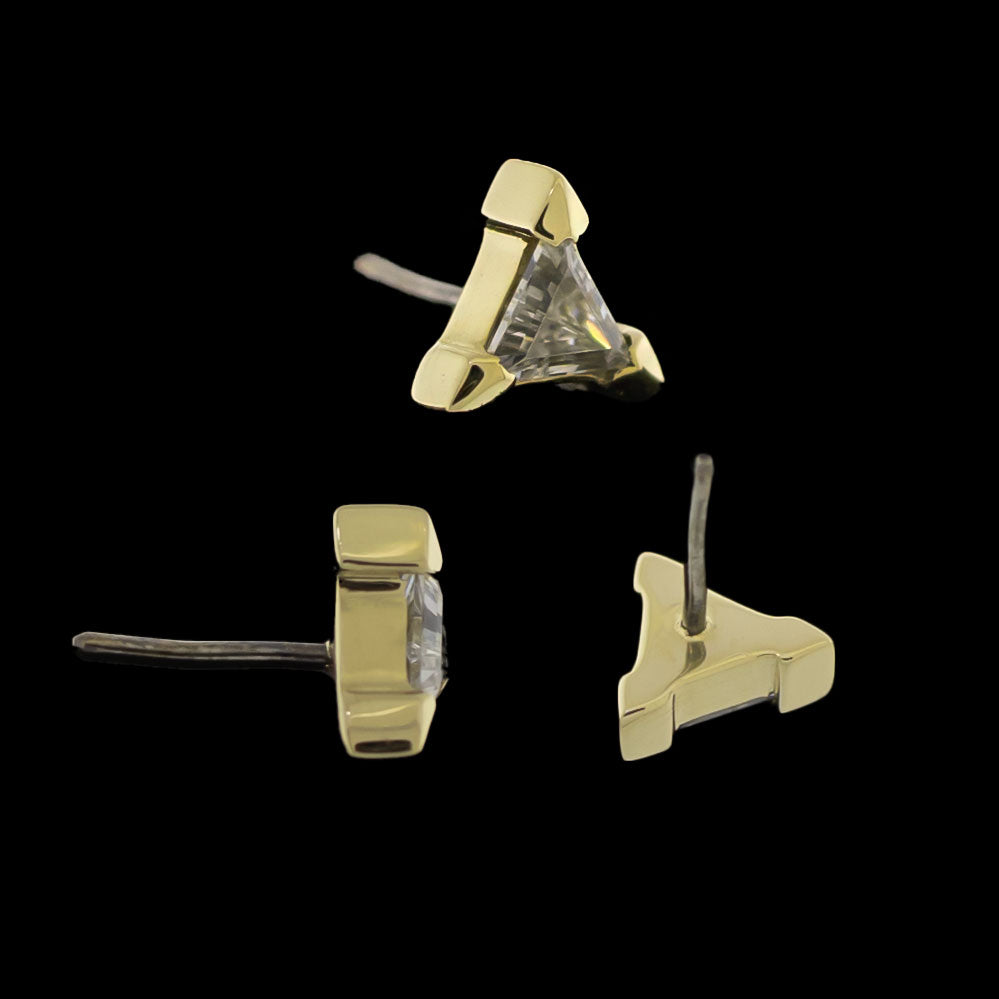 Velisse - 14KT Gold Threadless End - Khrysos Jewelry