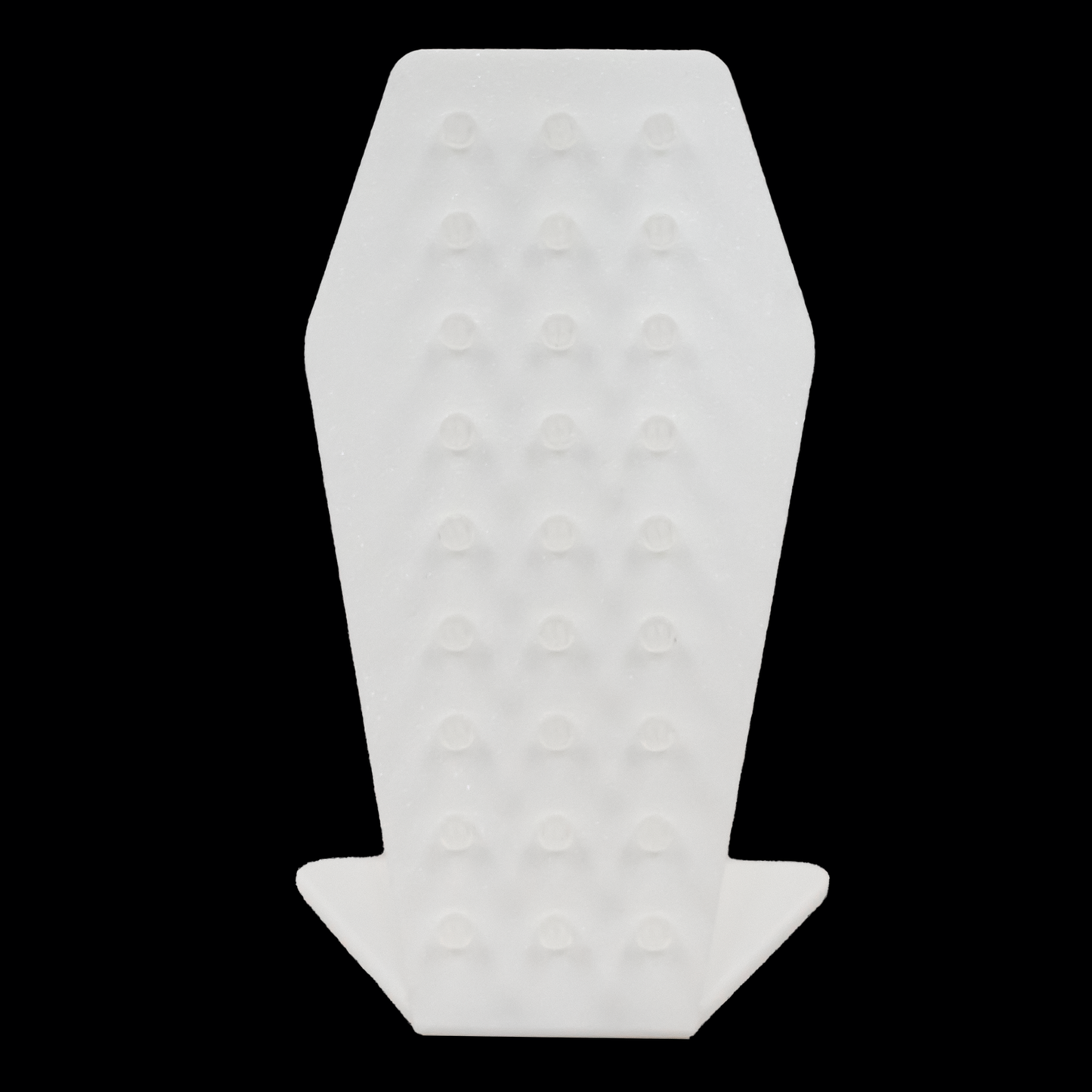 Coffin Shape Easel Display – 27-Hole Jewelry Holder with Clips - Khrysos Jewelry