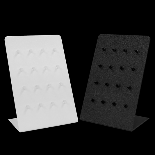 Rectangular Easel Display – 16-Hole Jewelry Holder with 32 Clips - Khrysos Jewelry