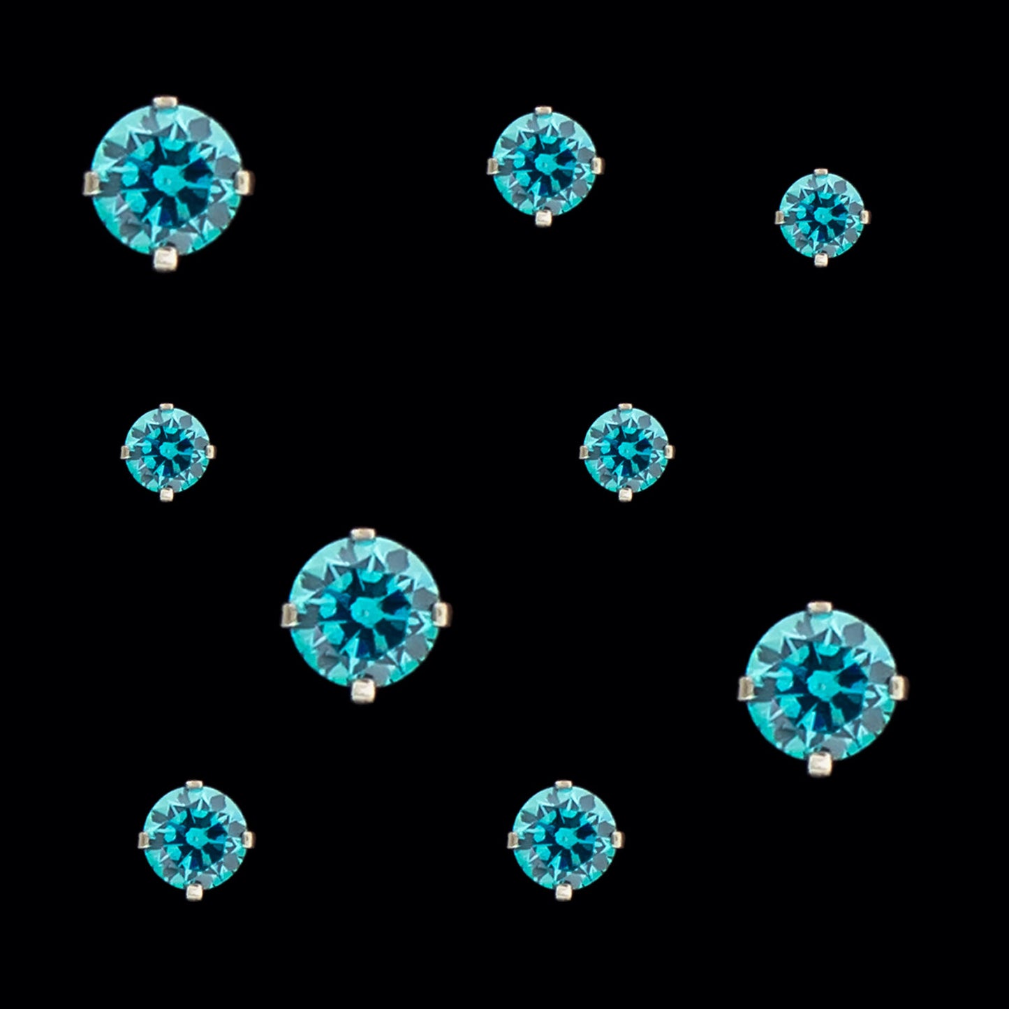 14G Prong Set Round Premium Zirconia (Internal) - Khrysos Jewelry