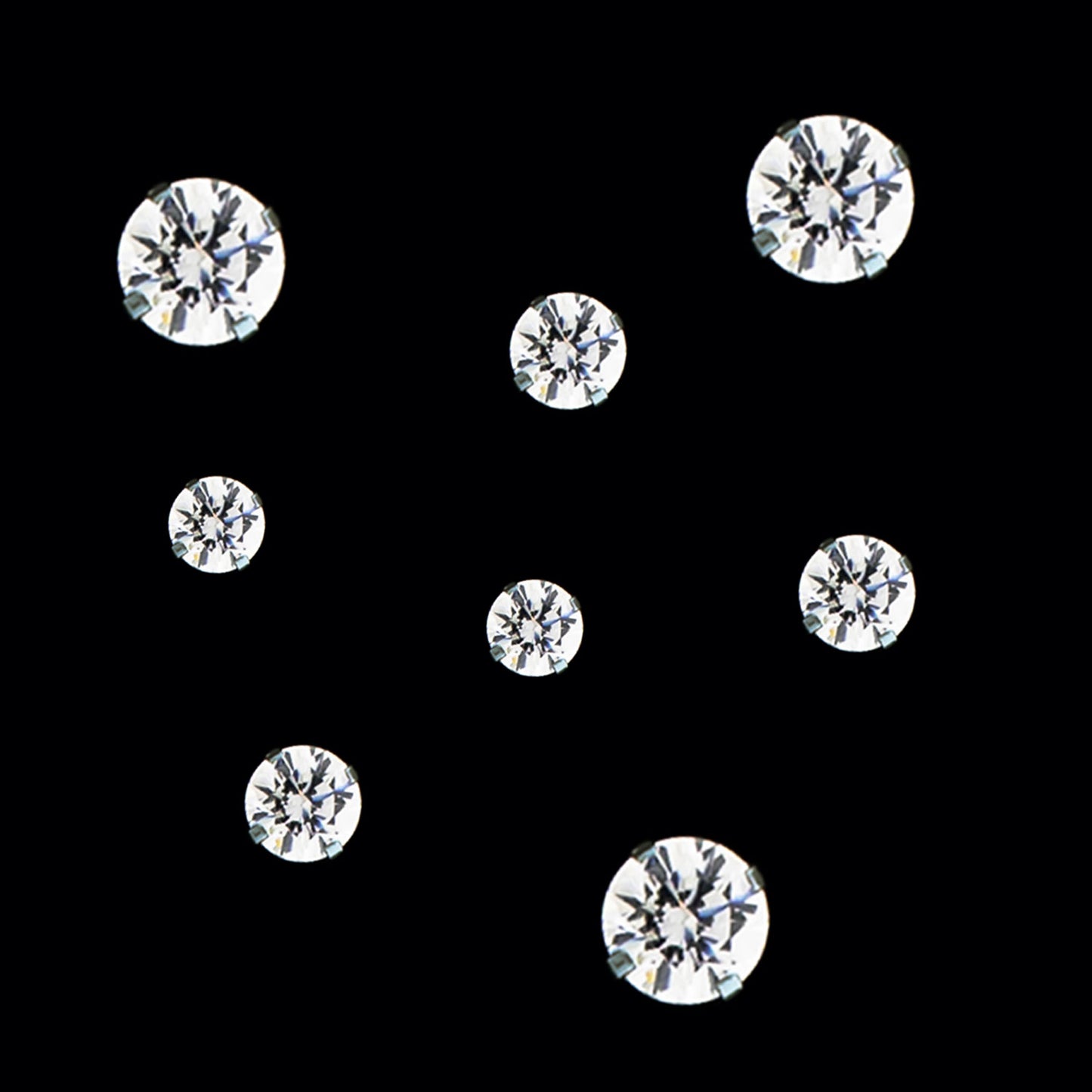 14G Prong Set Round Premium Zirconia (Internal) - Khrysos Jewelry