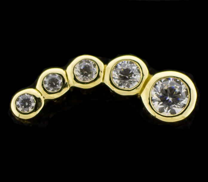 Jovi - 14KT Gold Threadless End - Khrysos Jewelry