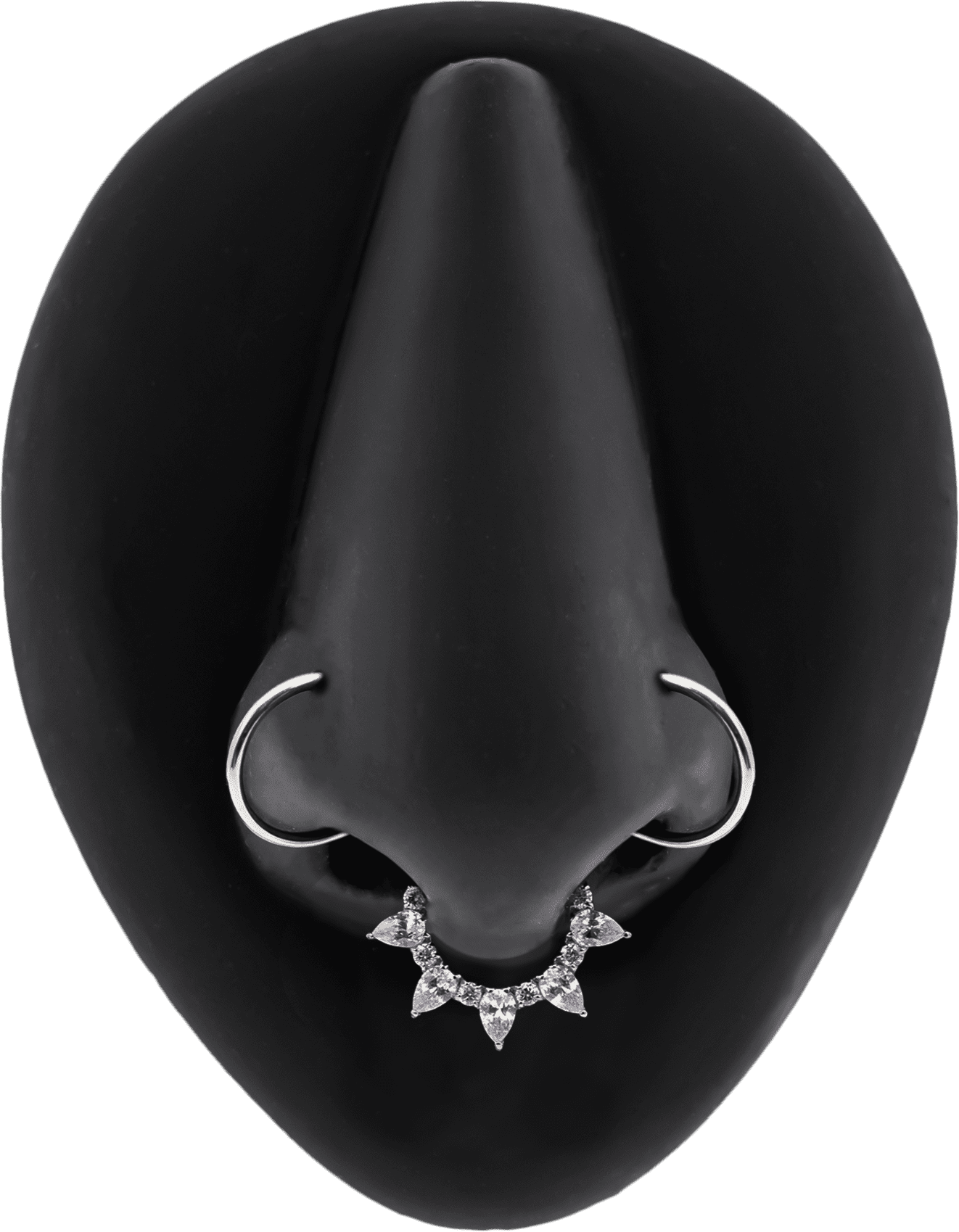 Zavi Nose Curation, Made Up of Titanium Rings.