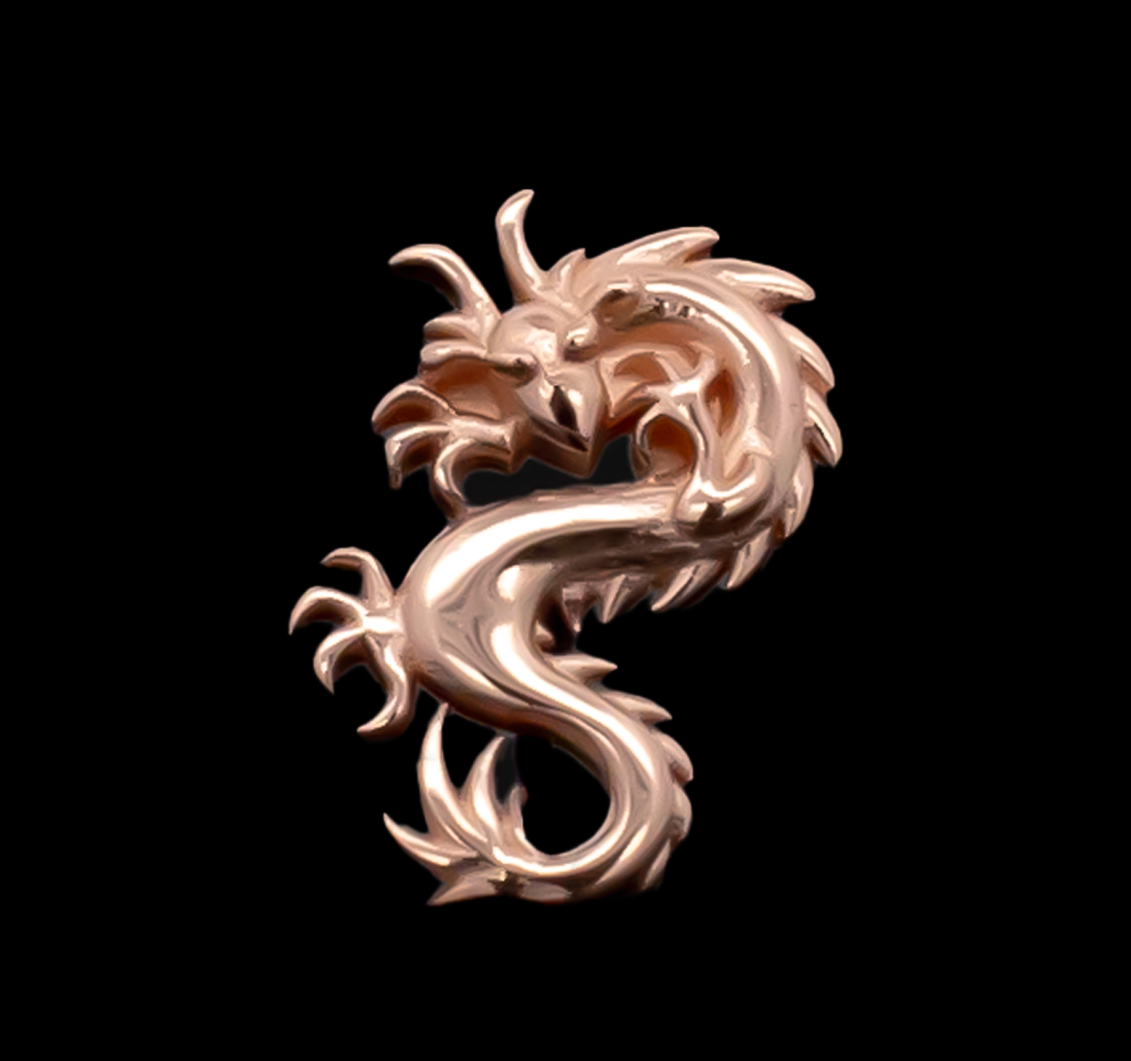 Draco - 14kt Gold Threadless End - Khrysos Jewelry