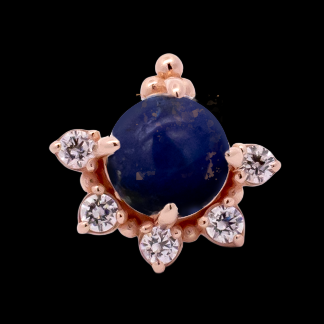 Lunara - 14kt Gold Threadless End - Khrysos Jewelry