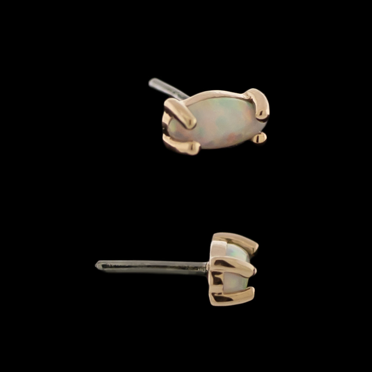 Noelle - 14Kt Gold Threadless End - Khrysos Jewelry