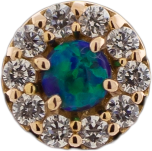Harper - 18KT Gold Threadless End - Khrysos Jewelry