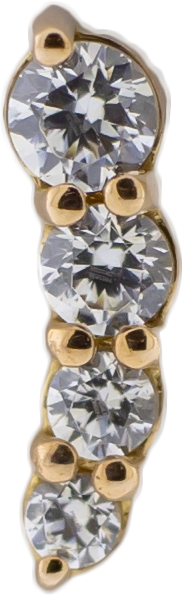 Seraphis - 14kt Gold Threadless End - Khrysos Jewelry