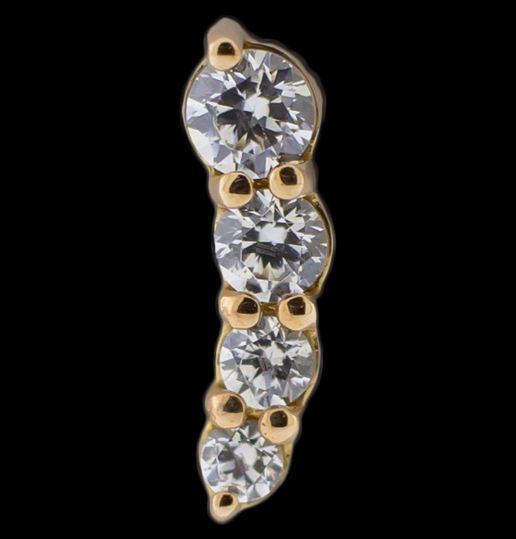 Seraphis - 14kt Gold Threadless End - Khrysos Jewelry