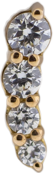 Seraphis - 14kt Gold Threadless End - Khrysos Jewelry