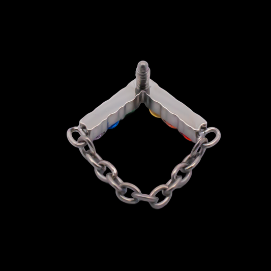 Aurelie - 16G Rainbow Internally Threaded End - Khrysos Jewelry