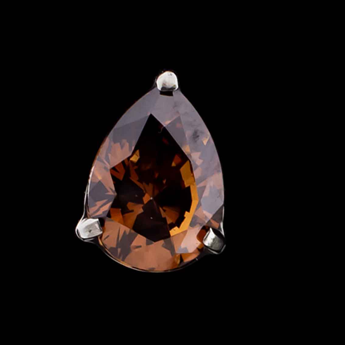 Pyrus- Pear Shaped Premium Zirconia Threadless End - Khrysos Jewelry