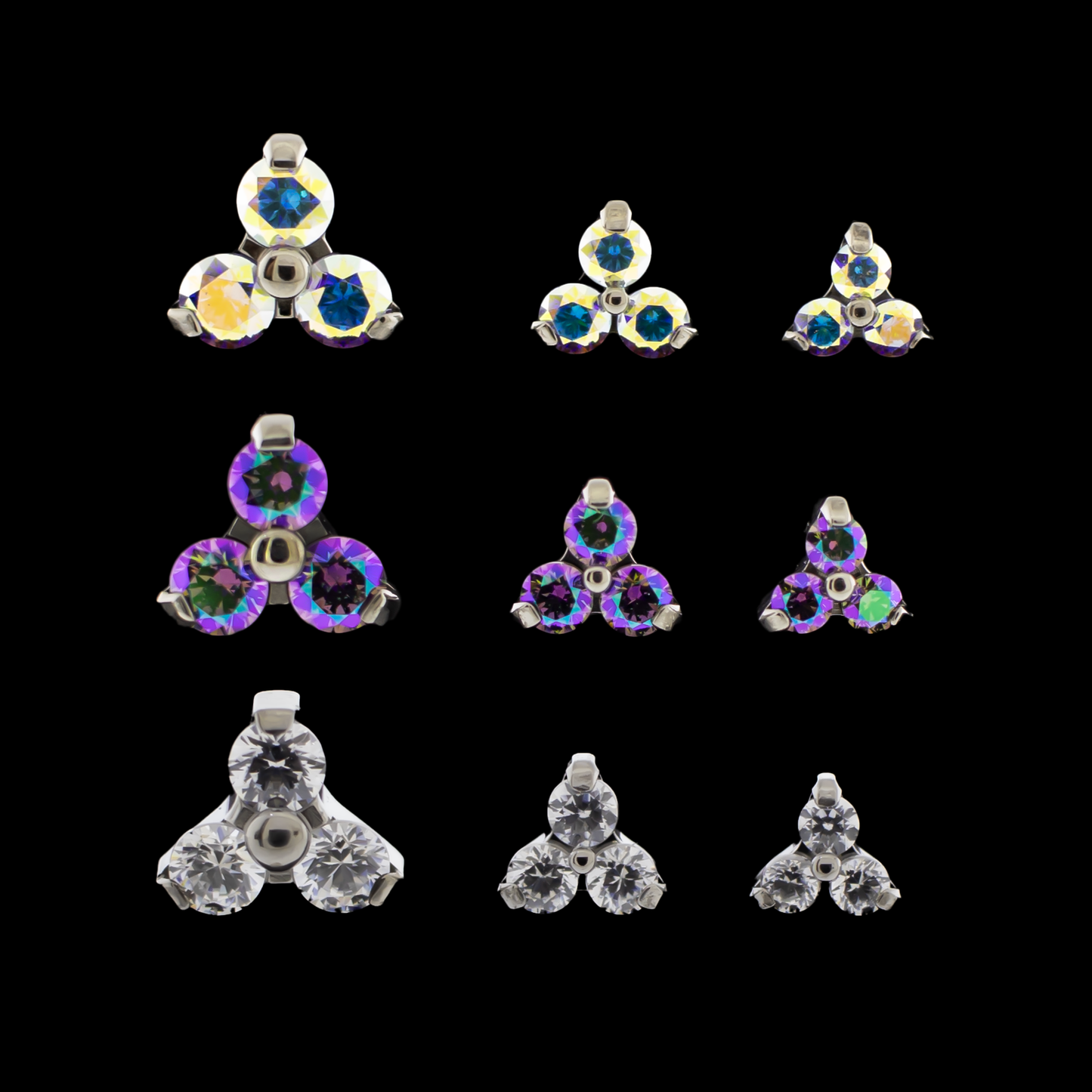 Trinity - Threadless End - Khrysos Jewelry