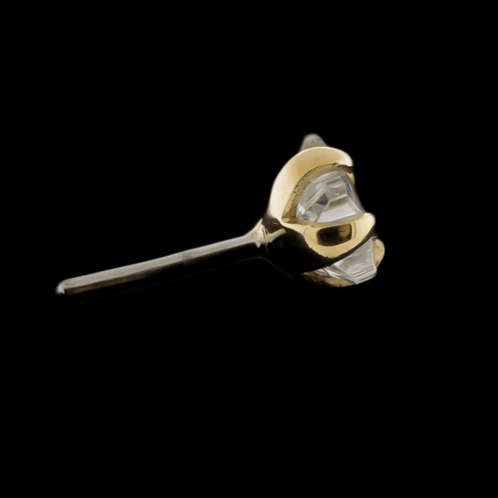 Celestia - 14KT Gold Threadless End - Khrysos Jewelry