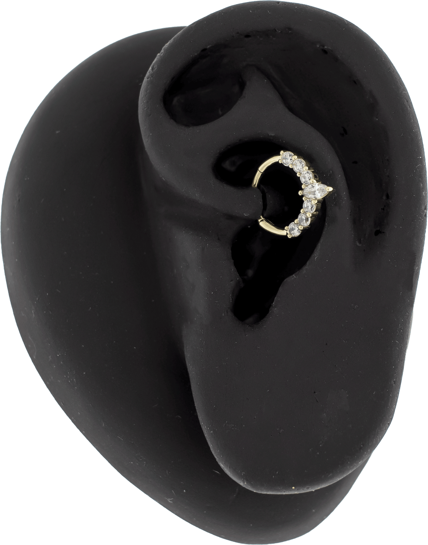 Elowen - 14Kt Gold Hinged Ring - Marquis CZ w/ accent gems - Khrysos Jewelry