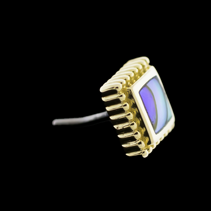 Shellence - 14KT Gold Threadless End - Khrysos Jewelry
