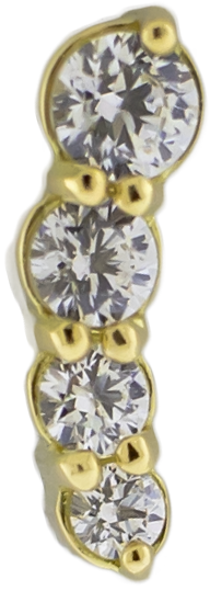 Seraphis - 14kt Gold Threadless End - Khrysos Jewelry