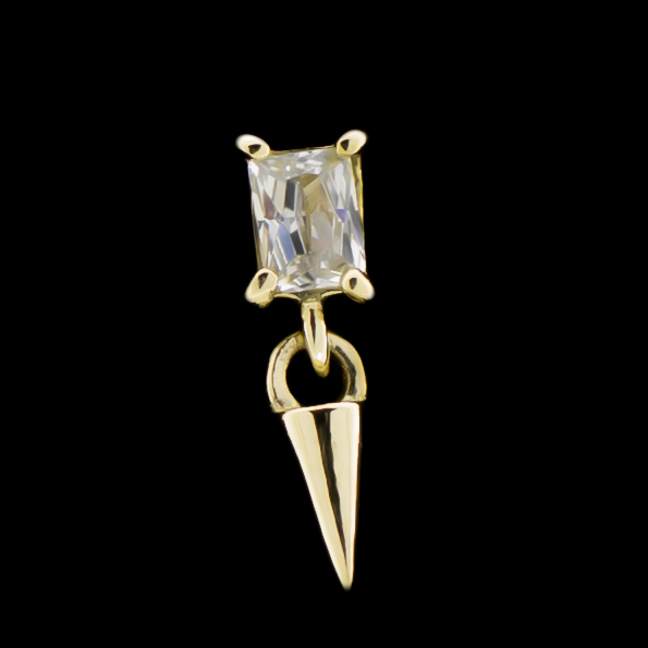 Nolani - 14Kt Gold Threadless End - Khrysos Jewelry