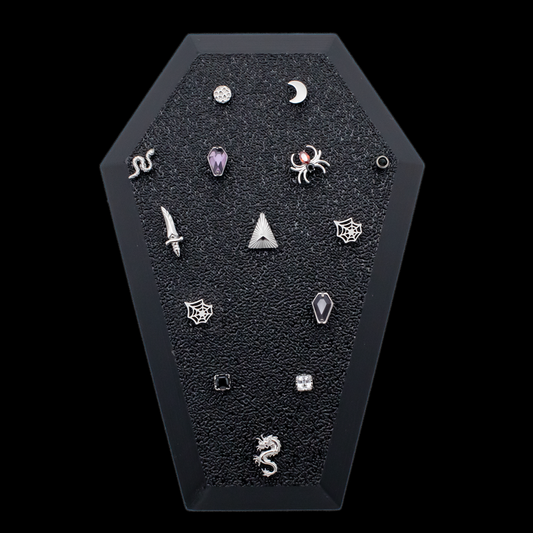 Large Angled Coffin Display- 14G- Holds 14 Ends - Khrysos Jewelry