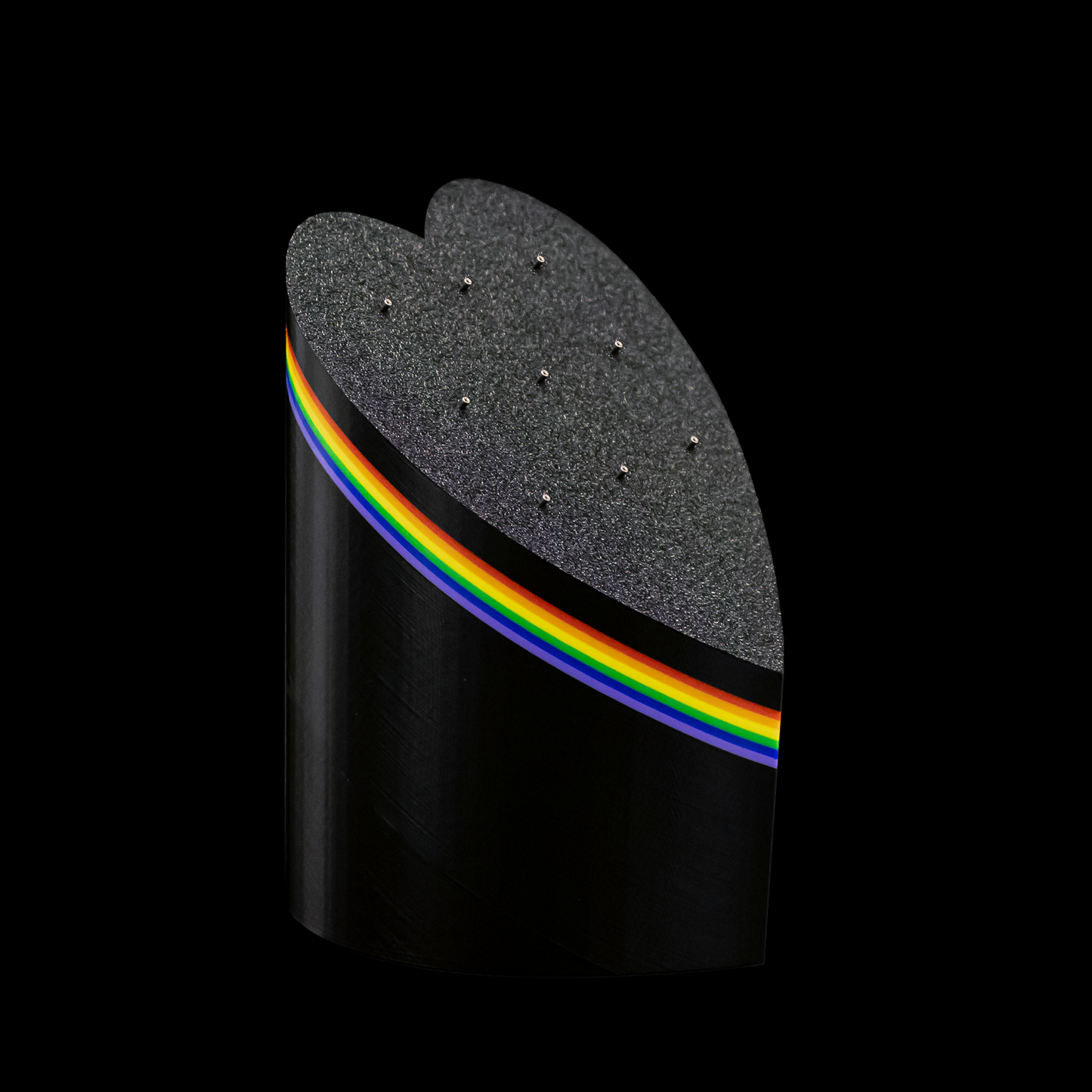 9 Post Threadless Heart Rainbow Jewelry Display - Khrysos Jewelry