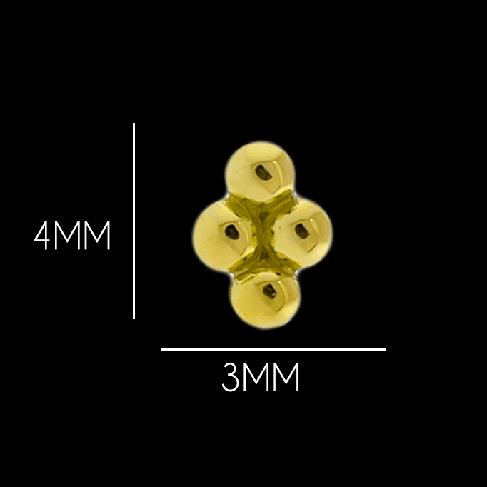 Evan - 18KT Gold Threadless End - Khrysos Jewelry