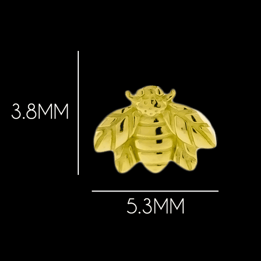 Honey - 18KT Gold Threadless End - Khrysos Jewelry