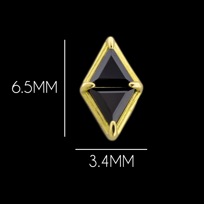 Devon - 18KT Gold Threadless End - Khrysos Jewelry