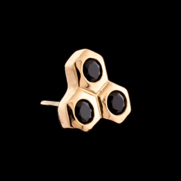 Apis - 18KT Gold Threadless End - Khrysos Jewelry