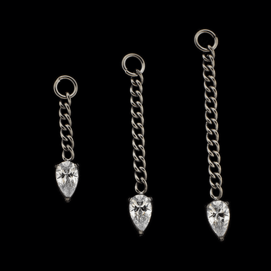 Curb Chain With Jump Ring & 5.3mm Teardrop Dangle - Khrysos Jewelry