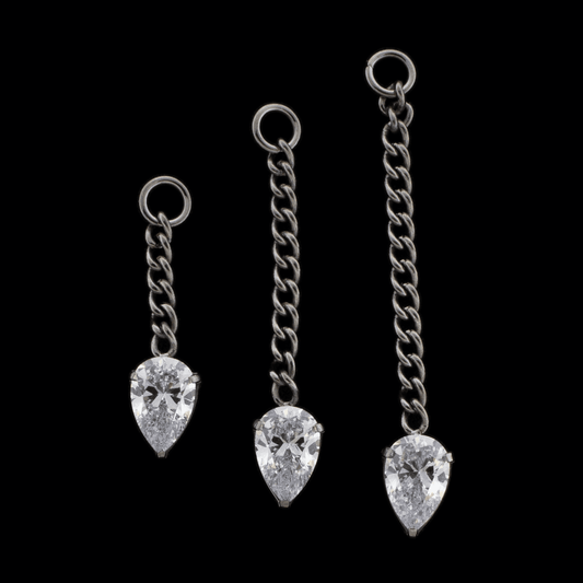 Curb Chain With Jump Ring & 6.4mm Teardrop Dangle - Khrysos Jewelry