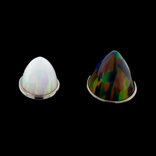 Huxley 16G/18G Threaded Synthetic Opal Cones - Khrysos Jewelry