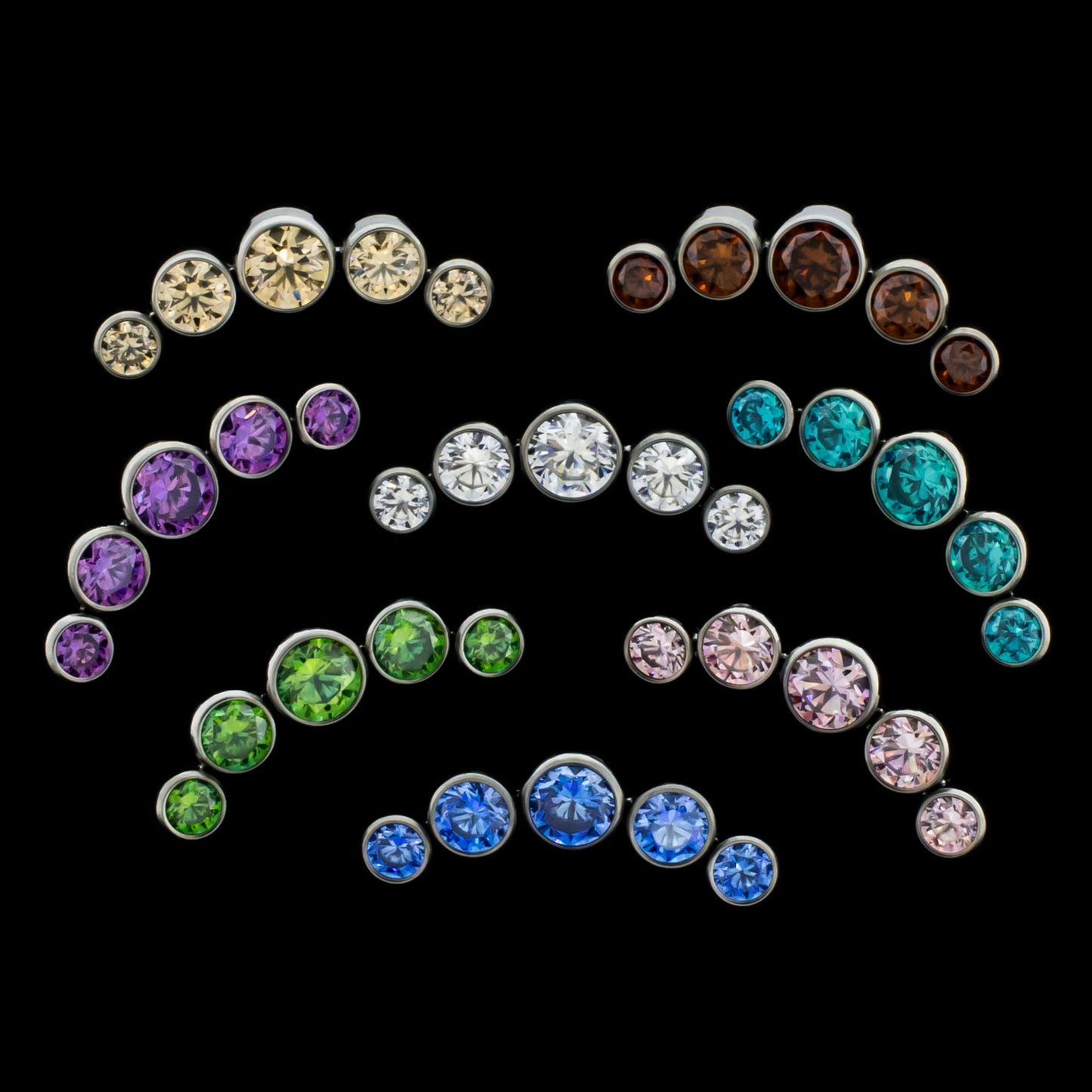 16G/18G Lux - Premium Zirconia Crescent - Khrysos Jewelry