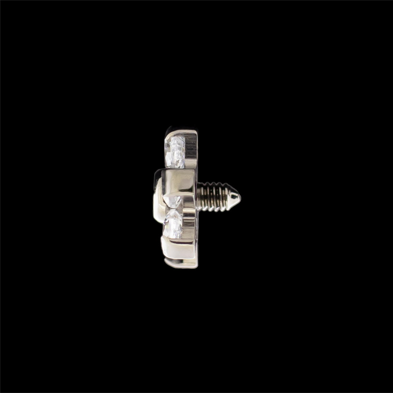 14G Anka - Internally Threaded Gem Flower - Khrysos Jewelry