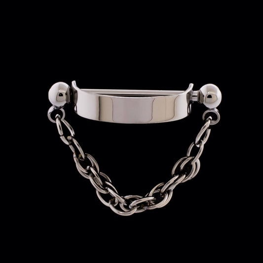 Threadless Nose Bridge Cuff with Rope Chain - Khrysos Jewelry